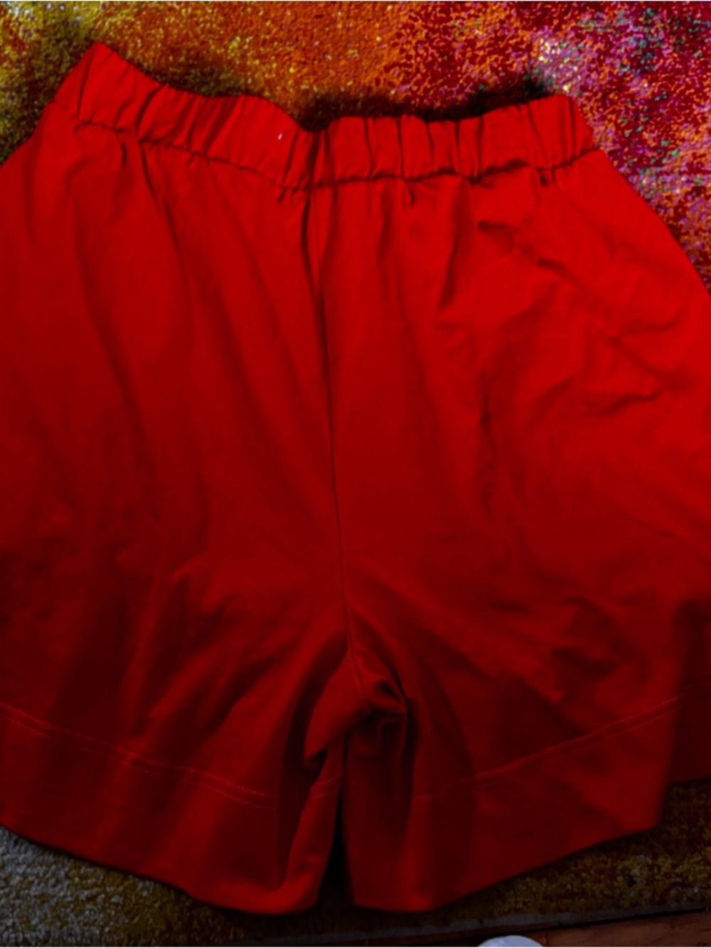 FP Beach Morning Breeze Pull On Shorts Orange Contrast Stitch NWOT - Picture 3 of 8
